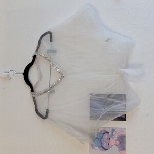 Sheer White Italian Boutique Tie-Front Shirt